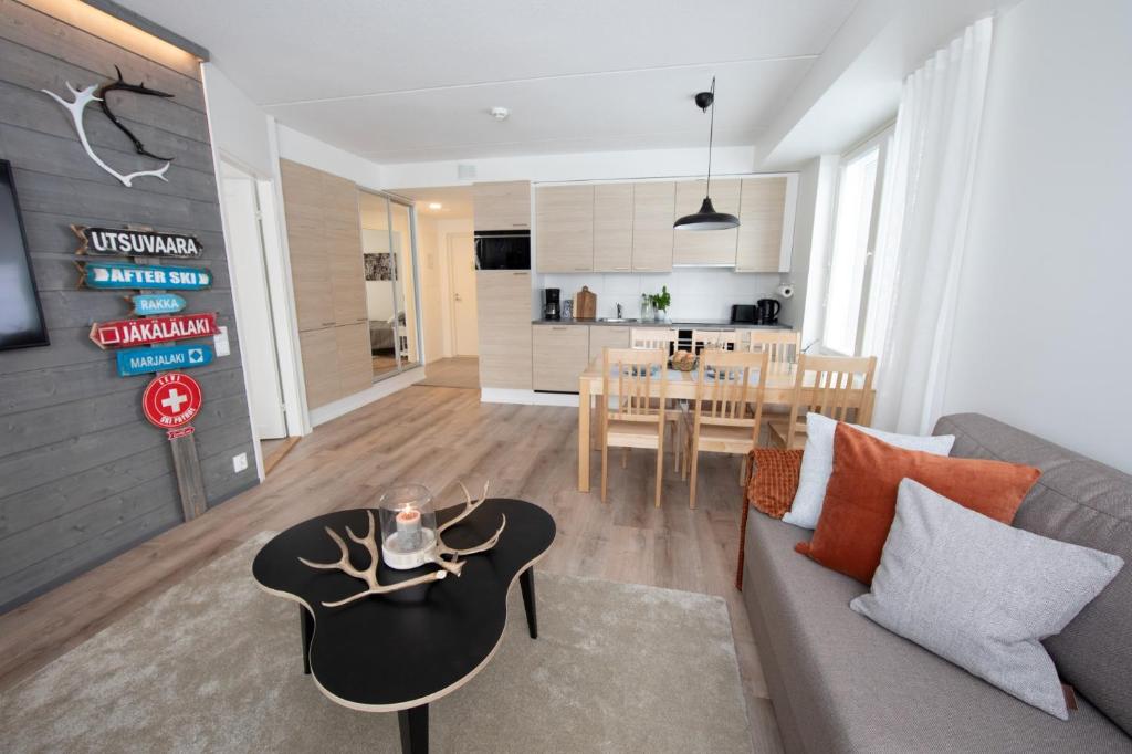Kuchyň nebo kuchyňský kout v ubytování Levillenet Skistar Superior 2 bedroom apartments