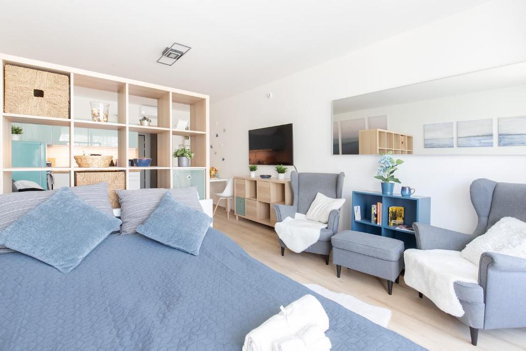 Sjónvarps- og/eða afþreyingartæki á Panoráma Sétány Apartman Fonyód