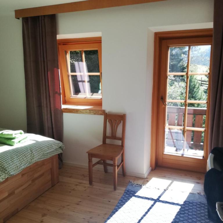 Postel nebo postele na pokoji v ubytování Alpengasthof Gutenbrunn