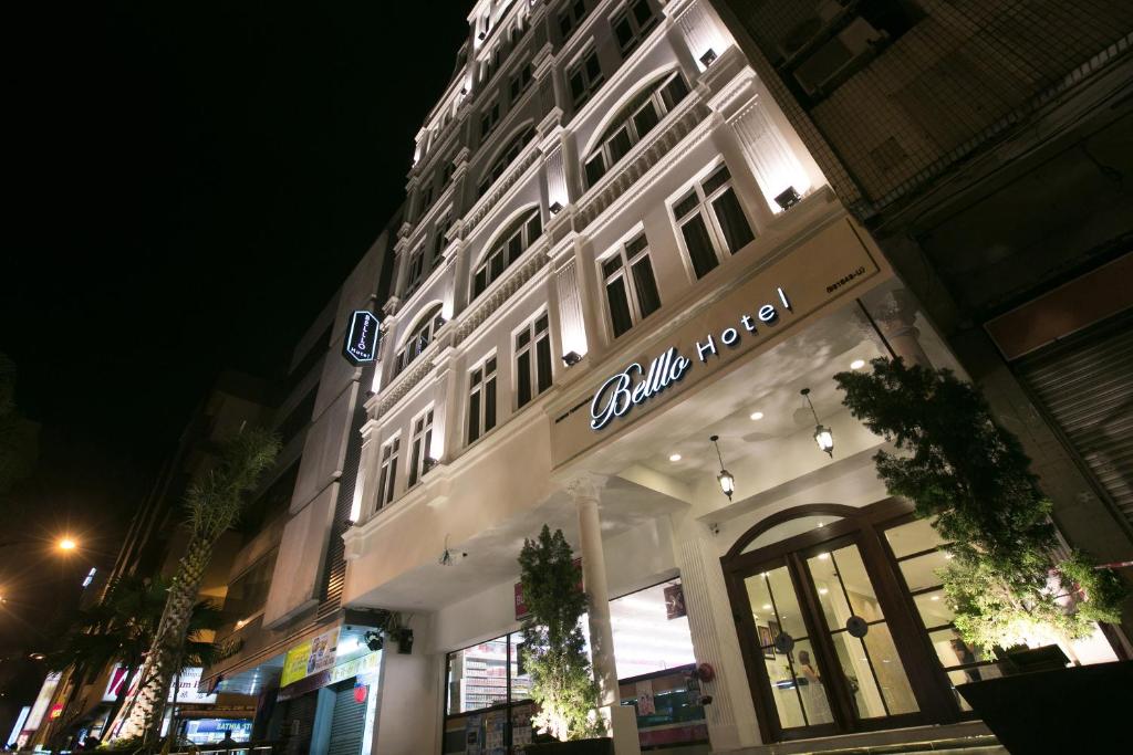 a store front of a building with a sign on it at Belllo Hotel JB Central in Johor Bahru