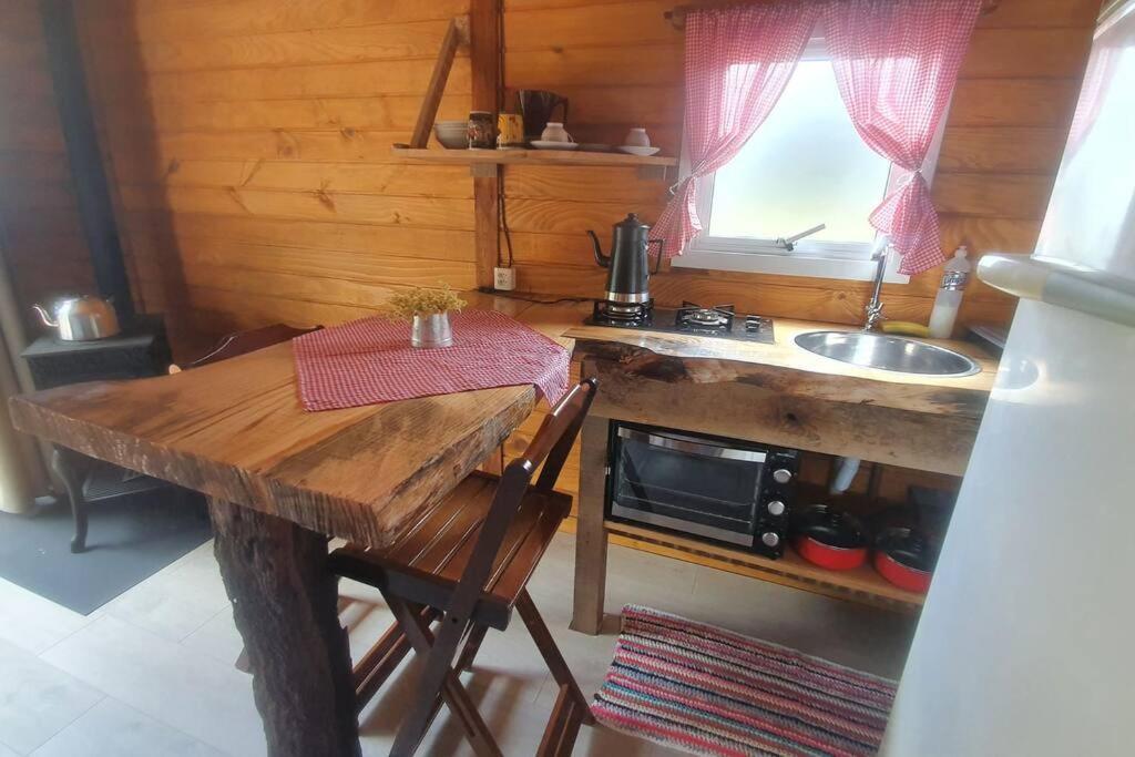 Kuchyň nebo kuchyňský kout v ubytování Cabana no alto do morro