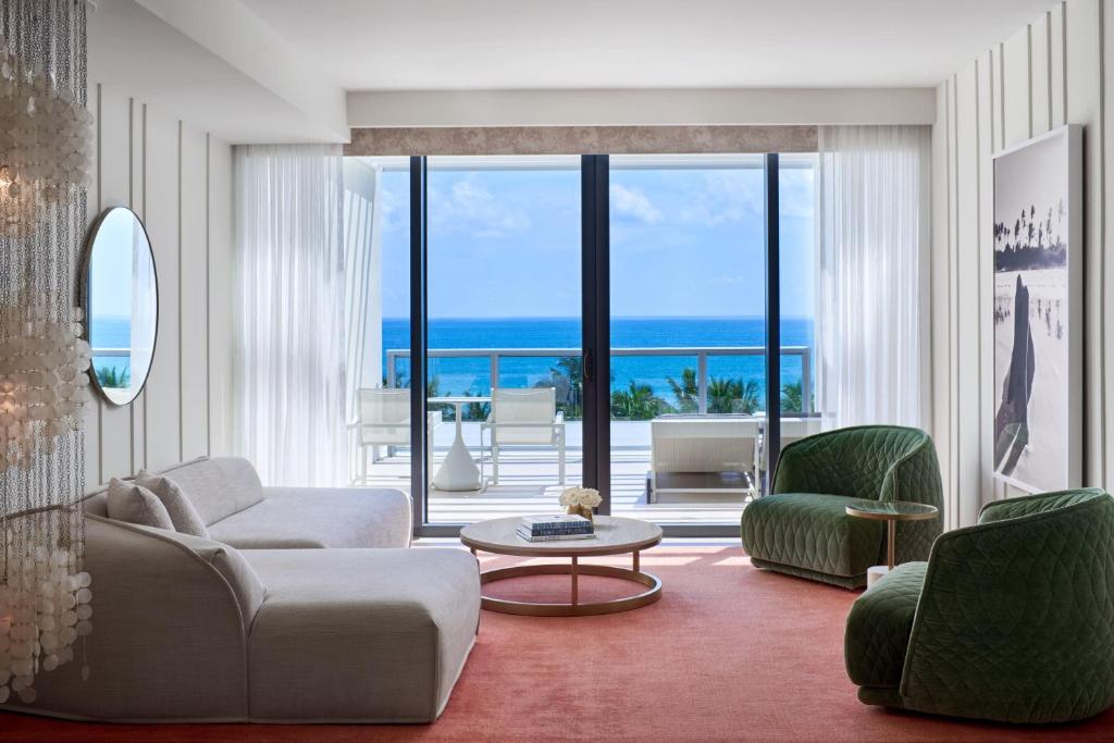 W South Beach - Mega Suite, Suite De Bi-nivel, Frente Al Mar, Piso Bajo, Balcón