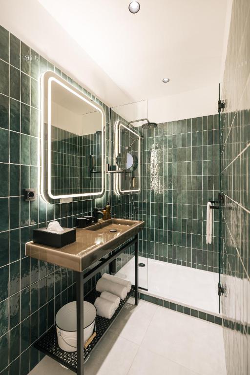 Koupelna v ubytování Bio-Hotel Schani Wienblick