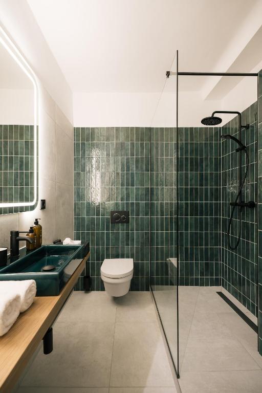 Koupelna v ubytování Bio-Hotel Schani Wienblick