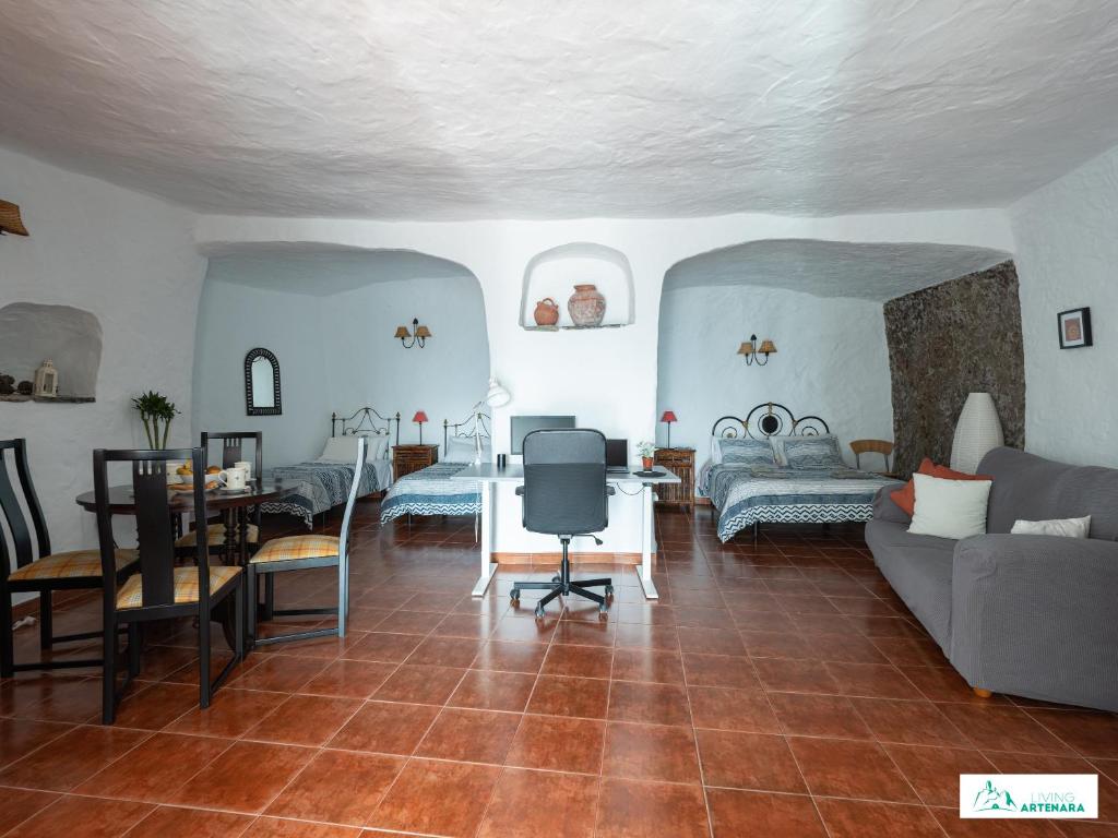 Część wypoczynkowa w obiekcie Living Artenara - CAVE HOUSE & TERRACE Adults Only