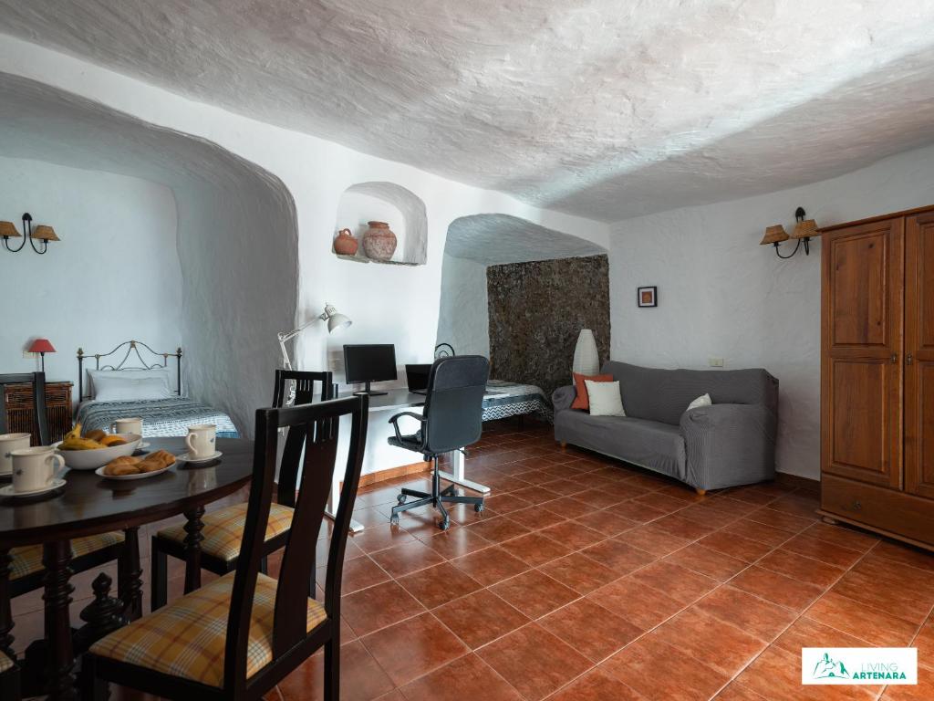 Część wypoczynkowa w obiekcie Living Artenara - CAVE HOUSE & TERRACE Adults Only