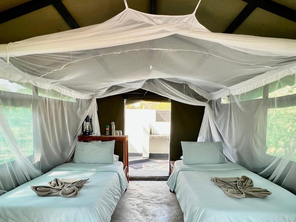 Msandile River Lodgeにあるベッド