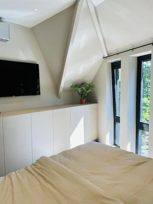 Postel nebo postele na pokoji v ubytování Luxe vakantievilla 'Sieta' op Ameland met wellness