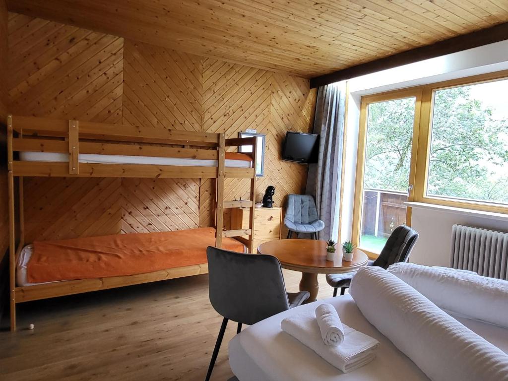 Postel nebo postele na pokoji v ubytování Pension Terra