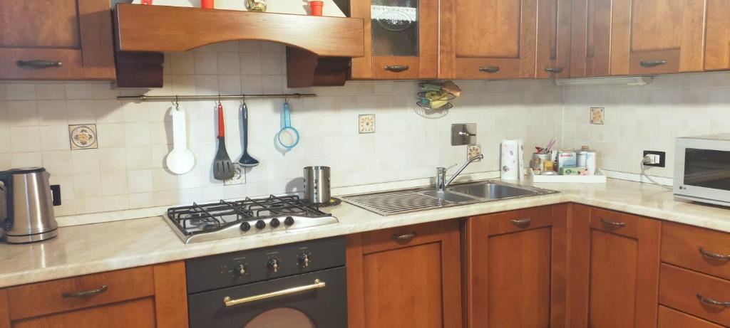 Kuchyň nebo kuchyňský kout v ubytování La tua casa meravigliosa con giardino