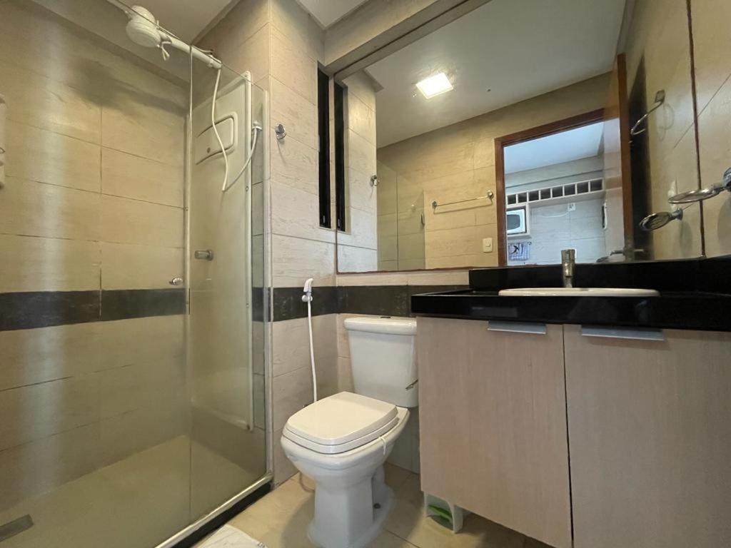 Et badeværelse på Flat Mar C Branco - beira-mar