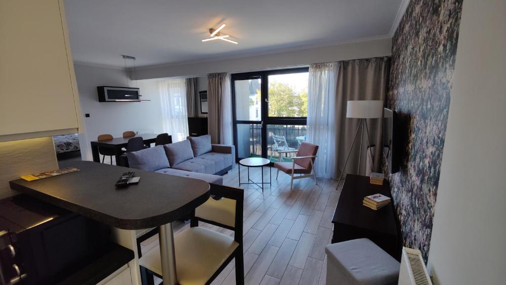 Χώρος καθιστικού στο Apartament Madelain