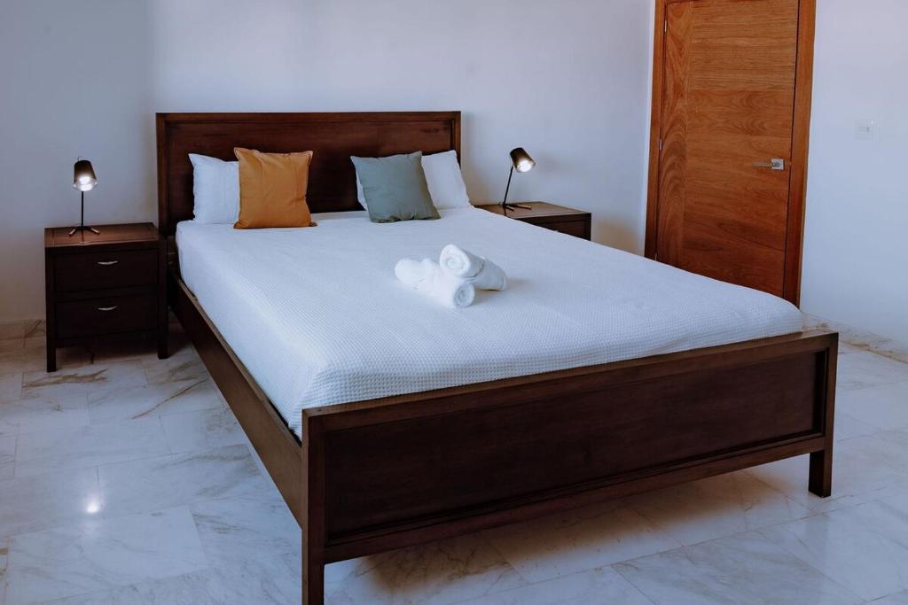 Postel nebo postele na pokoji v ubytování Torre Prisma Rd Apart C