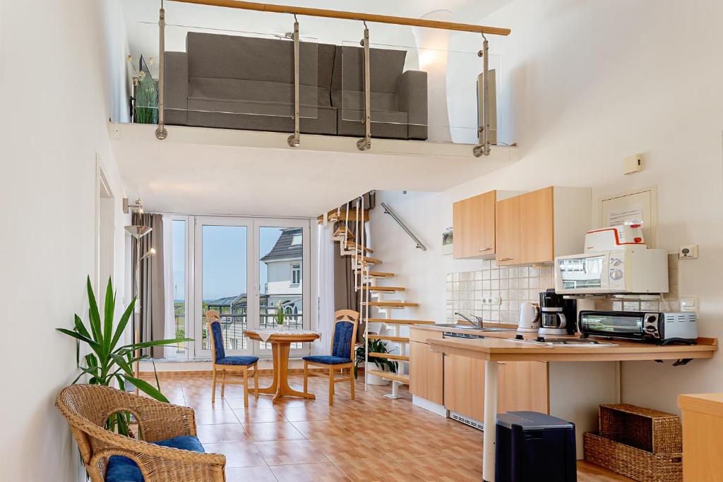 Kuchyň nebo kuchyňský kout v ubytování Appartement 4 - Ostseeblick