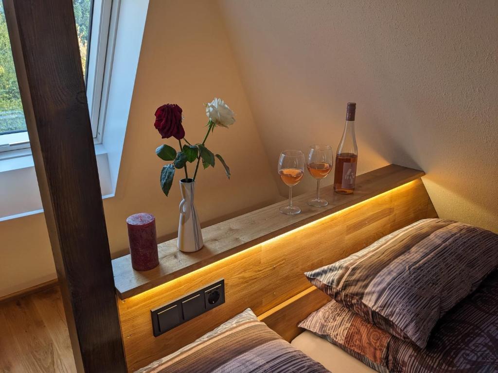 Ein Bett oder Betten in einem Zimmer der Unterkunft Carolinga