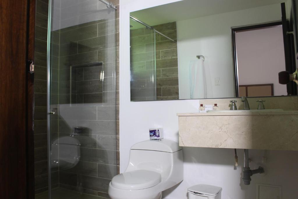 Koupelna v ubytování Hotel Dorado Plaza Centro Histórico
