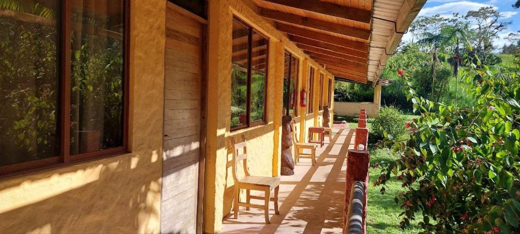 Zahrada ubytování Mindo Loma bird lodge