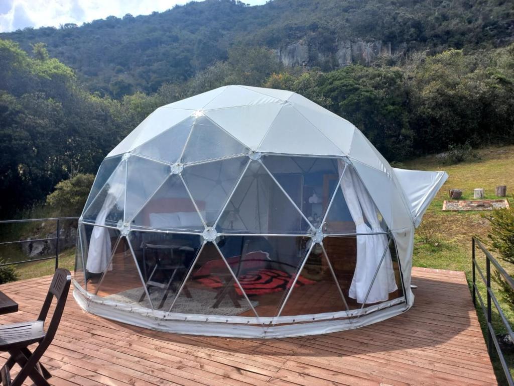 Üldine mäevaade või majutusasutusest Glamping hermoso amanecer pildistatud vaade