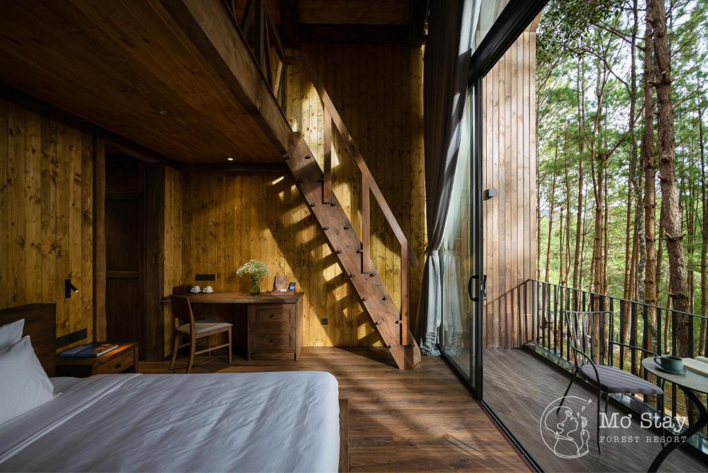 Balkón nebo terasa v ubytování Mơ Stay - Forest Resort