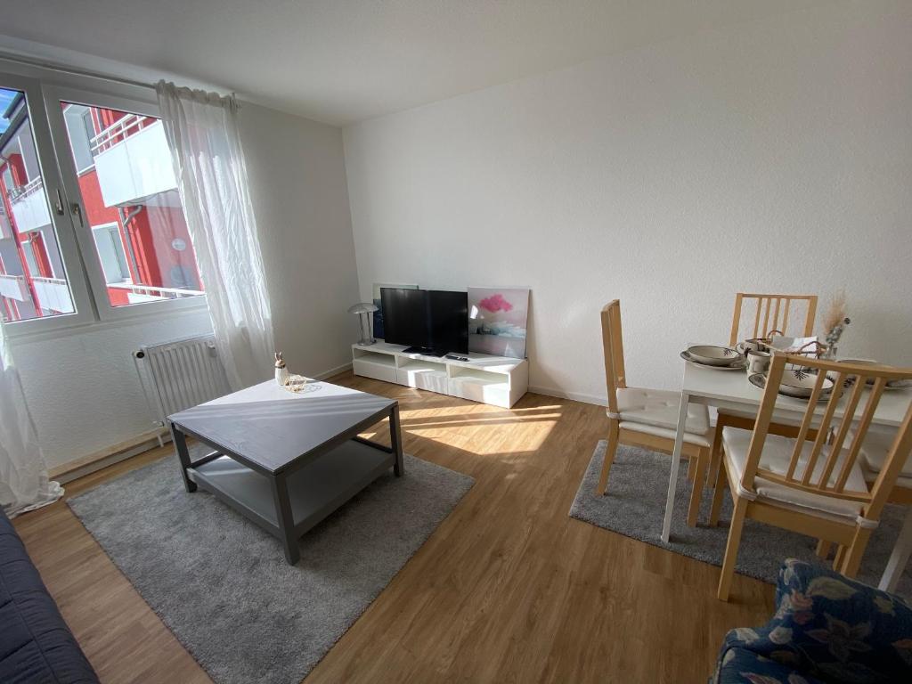 אזור ישיבה ב-Apartment Düsseldorf City with free parking space