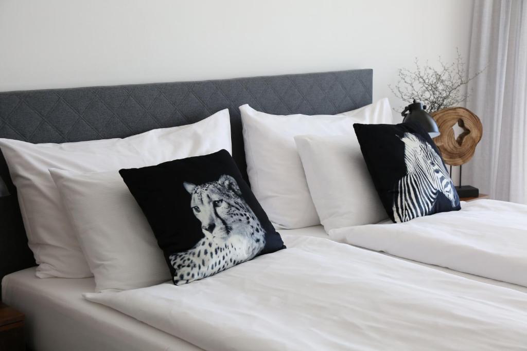 Postel nebo postele na pokoji v ubytování Al Pozz Boutique Resort