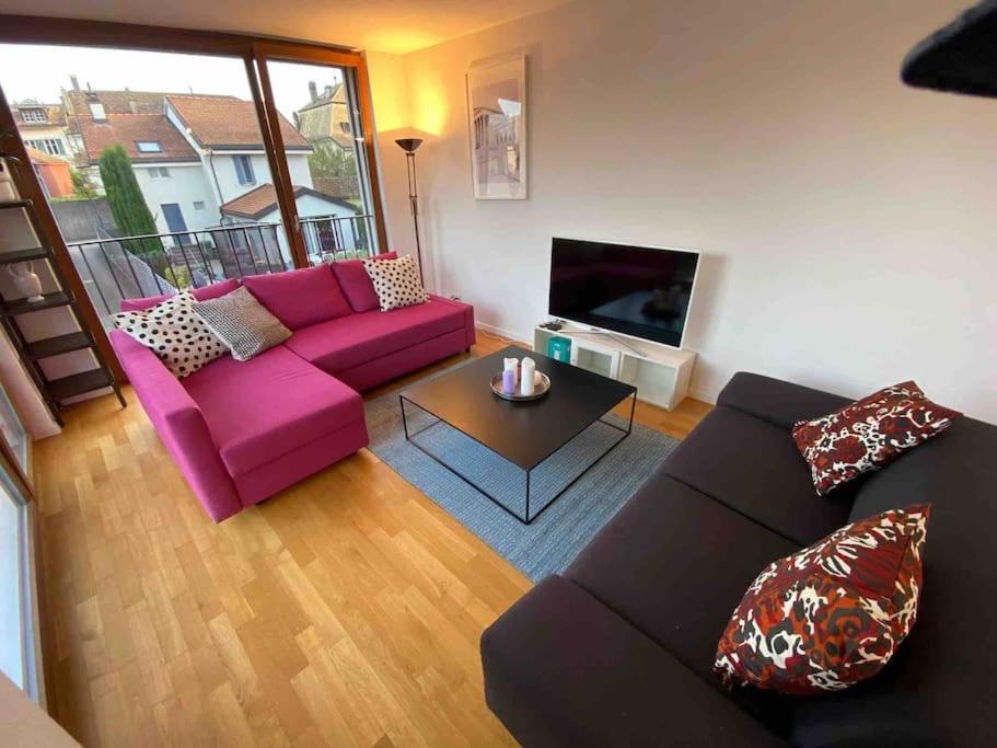 Posezení v ubytování Le Onze Soixante Six Duplex très ensoleillé