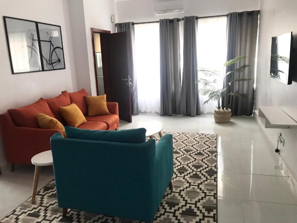 Posezení v ubytování Lekki FootPrint, Lekki Phase1