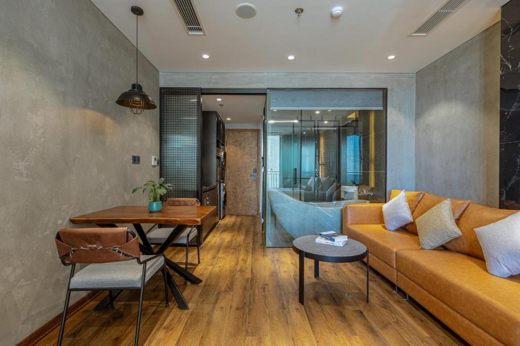 Khu vực ghế ngồi tại Taiyo Hotel & Apartment