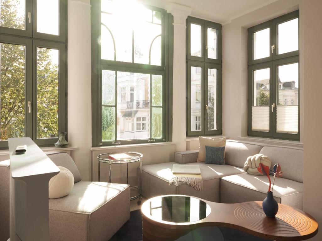 Posezení v ubytování OSTKÜSTE - Villa Steigel Design Apartments