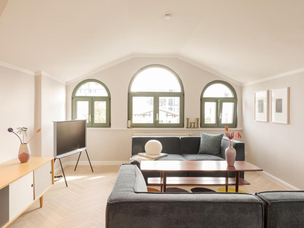 Posezení v ubytování OSTKÜSTE - Villa Steigel Design Apartments