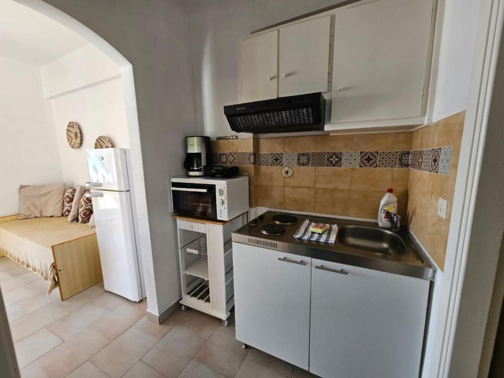Kuchnia lub aneks kuchenny w obiekcie Corfu Dream Holidays Villas Standarts