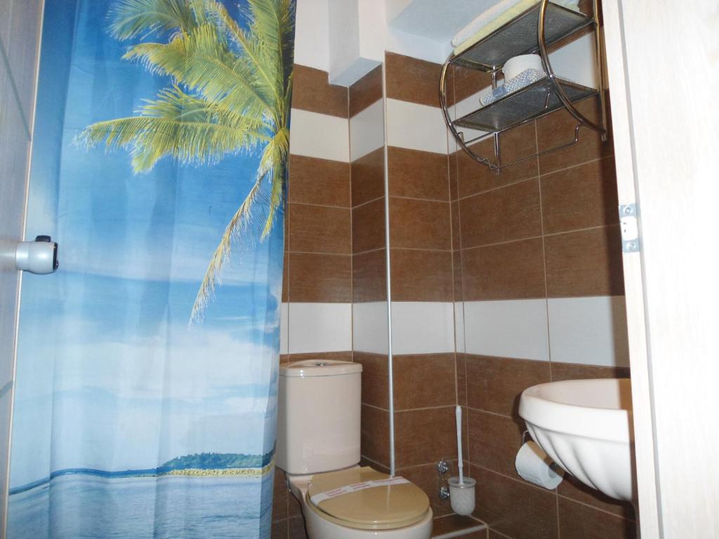 Koupelna v ubytování Lilalo Ηotel