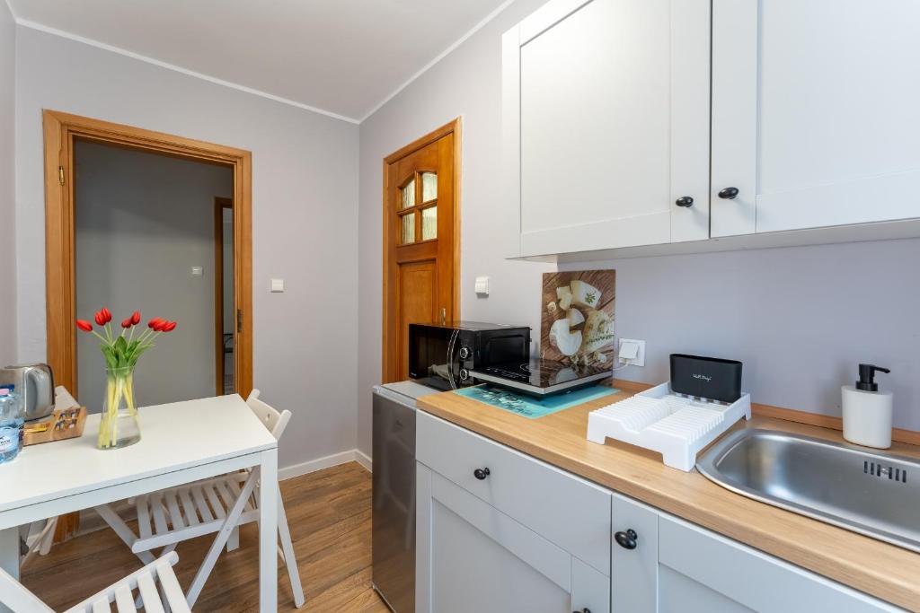 Kuchyňa alebo kuchynka v ubytovaní Willa Sonata - Apartamenty & Balia - Szklarska Poręba