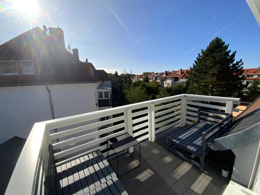 Balkón nebo terasa v ubytování M.C. Apartment Erfurt Südpark