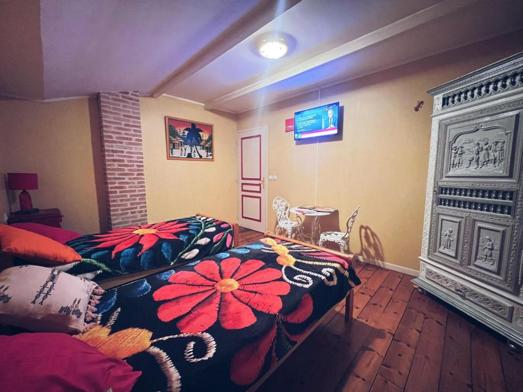 Postel nebo postele na pokoji v ubytování Bon camino