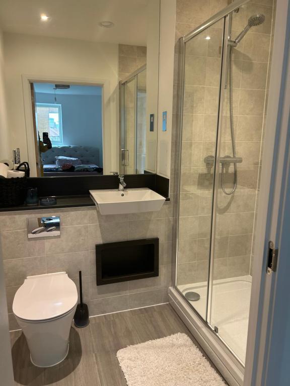 Koupelna v ubytování En-suite Double Room in a shared apartment close to central London