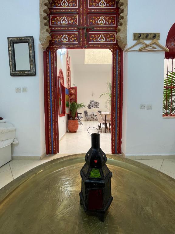 Een zitgedeelte bij Riad Maya