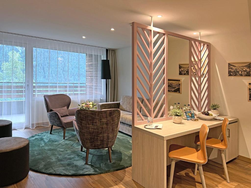 Posezení v ubytování Sunstar Hotel & SPA Grindelwald
