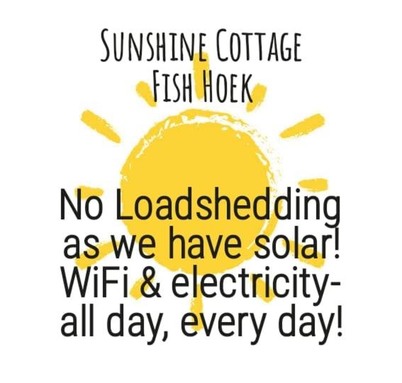 a sign that reads noloading as we have solaritis and electricity at Sunshine Cottage in Cape Town