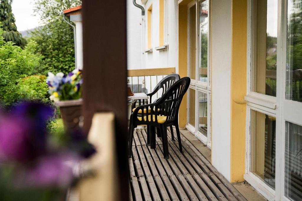 Balkón nebo terasa v ubytování Pension Zum Hexenstieg