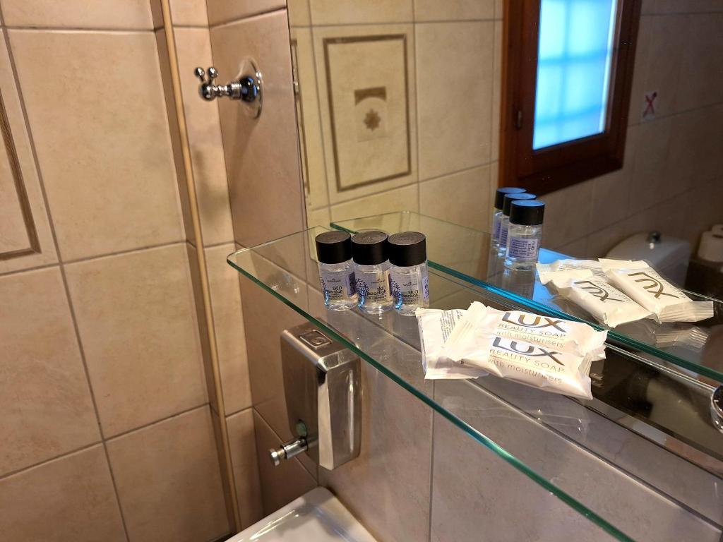 Kúpeľňa v ubytovaní Skourgias Rooms