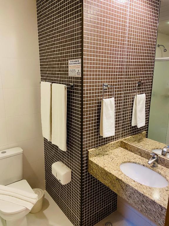 Koupelna v ubytování Hotel Thomasi Express