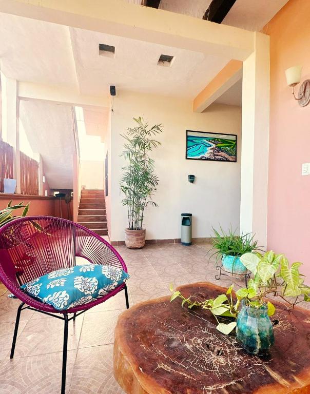 Posezení v ubytování El Roble Hotel