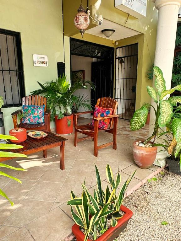 Posezení v ubytování El Roble Hotel