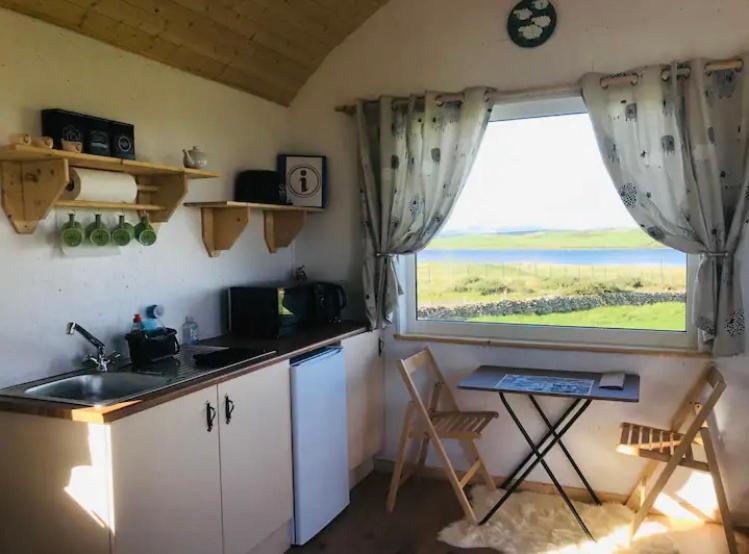 Kuchyň nebo kuchyňský kout v ubytování The Snuggly Sheep Farm Stay Shepherd Hut