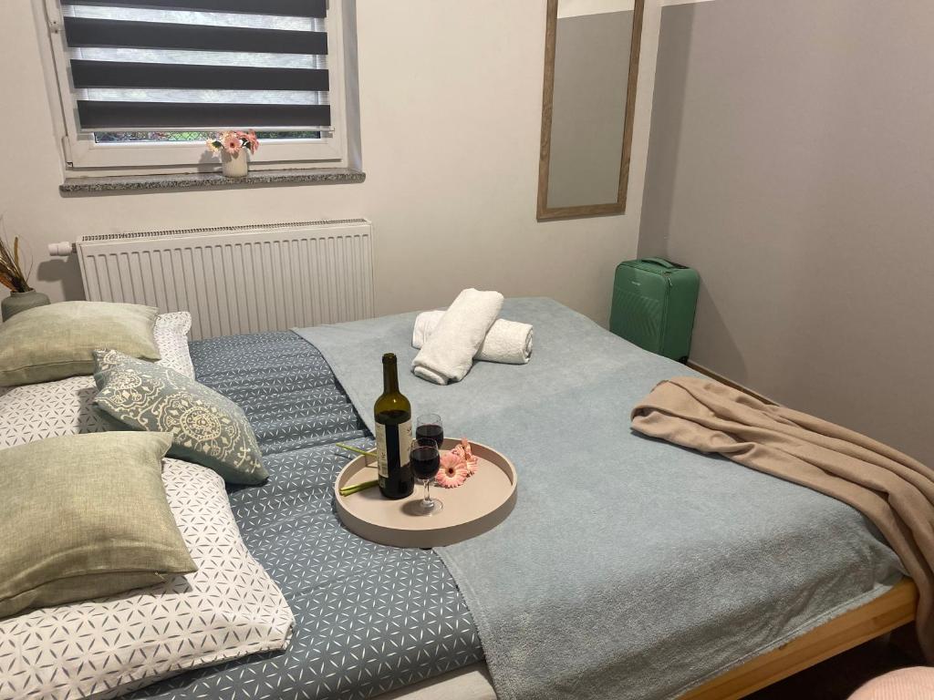 Posteľ alebo postele v izbe v ubytovaní Domek Skalite w Szczyrku
