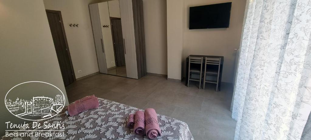 TV a/nebo společenská místnost v ubytování Tenuta De Santis