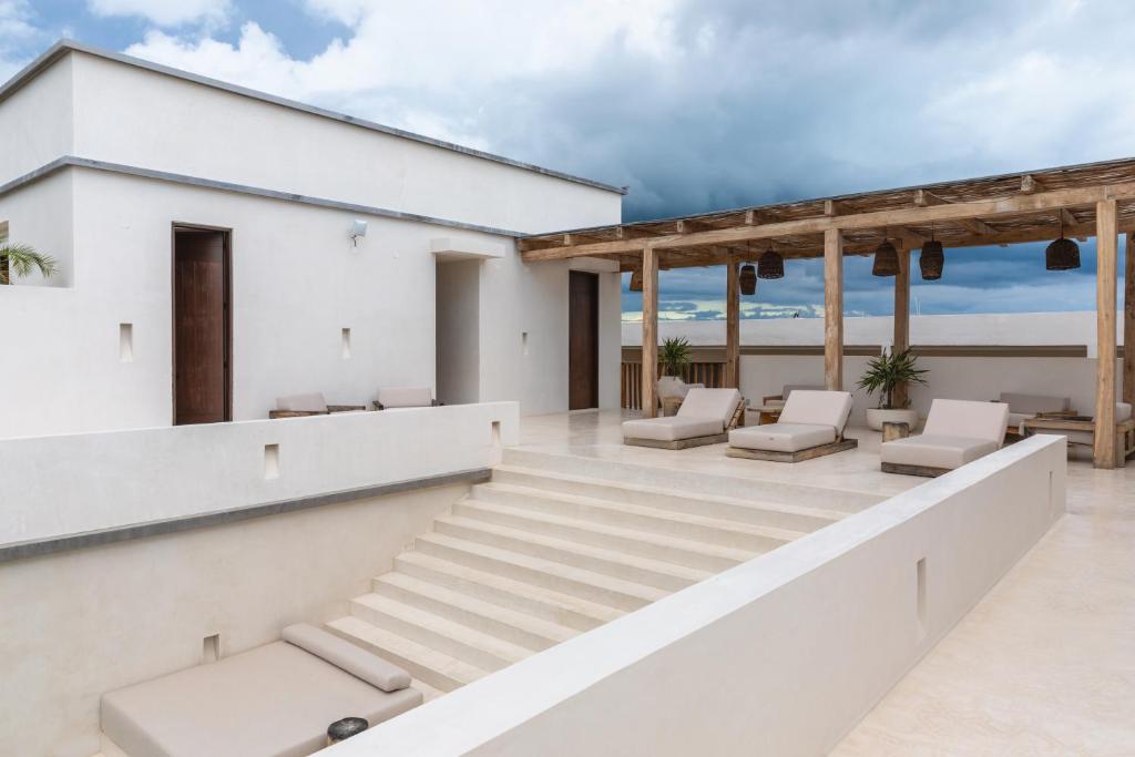 Balkón nebo terasa v ubytování Nãmas Tulum