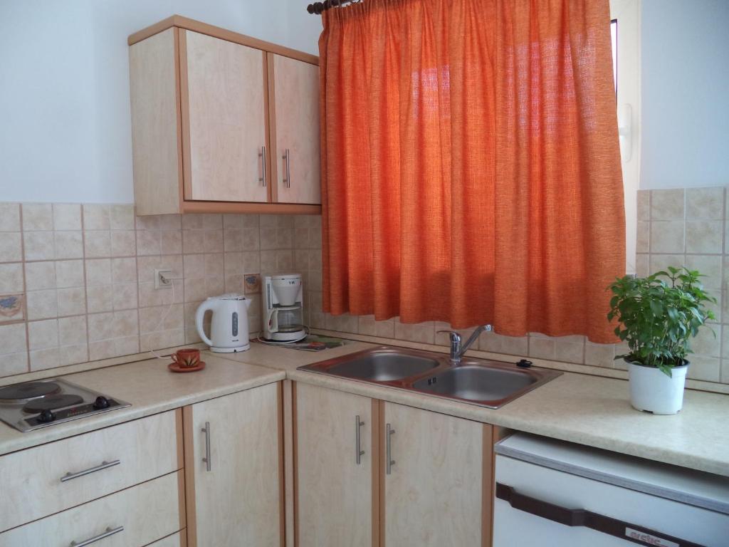 Kuchnia lub aneks kuchenny w obiekcie Antonios Apartments Stegna