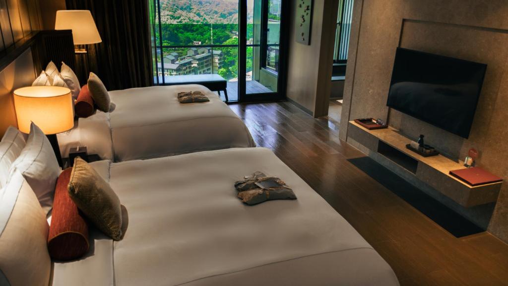 TV a/nebo společenská místnost v ubytování Grand View Resort Beitou